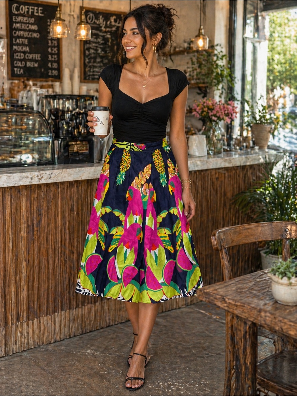 Malaguela Floral Skirt - 36 - 27.34” Waist